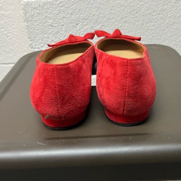Talbots Red Flats with Bow Detail. Size 6.5 - Picture 4 of 6